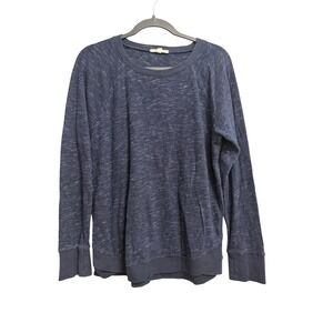 Threads 4 Thought Womens Space Dye Sweatshirt Navy Blue Modal TWA2599 Size M
